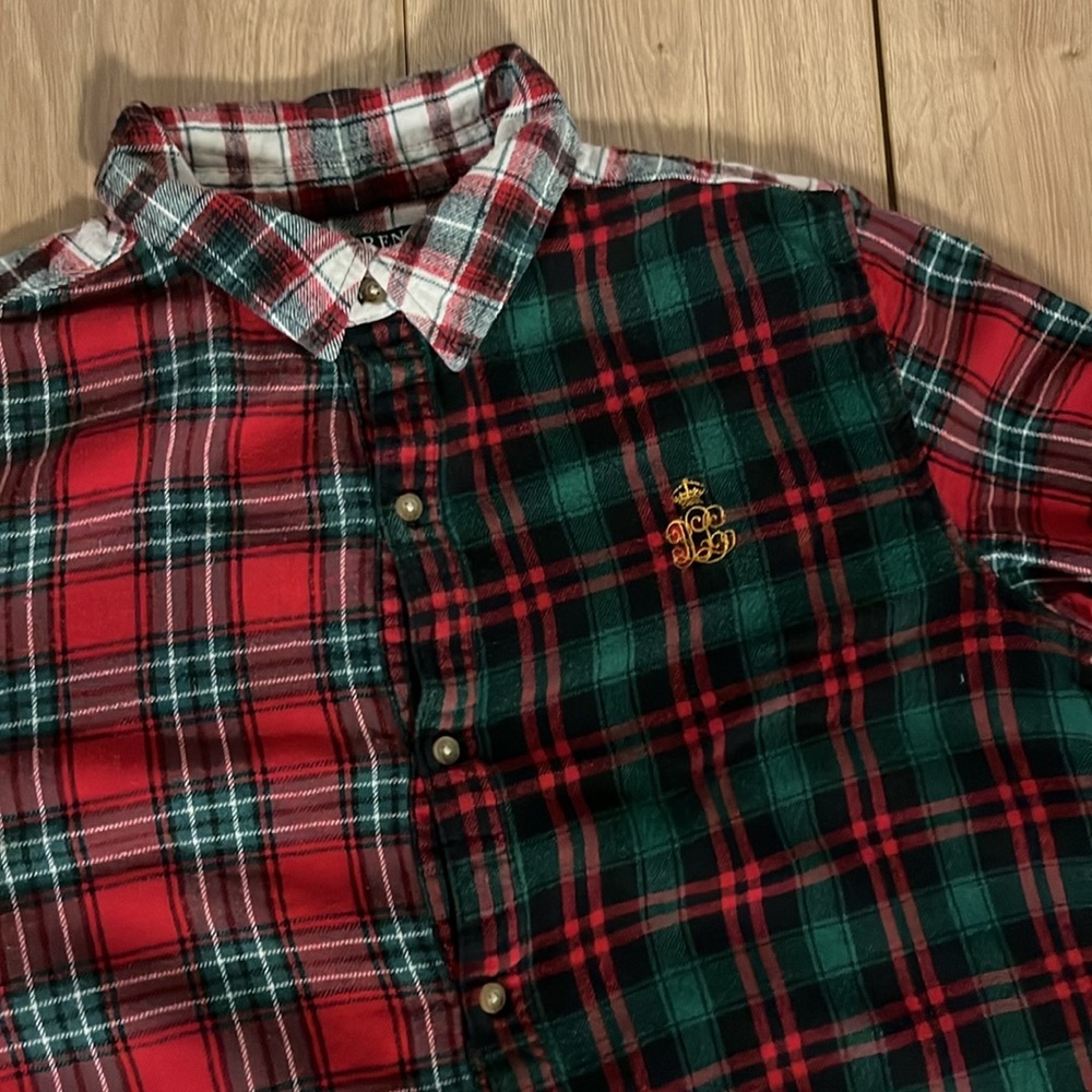 Ralph “Lauren” Polo Multicolor Patchwork Button U… - image 2